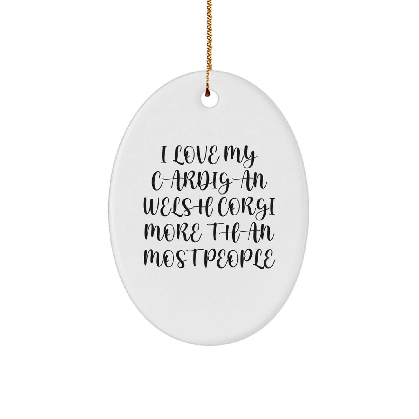 Cardigan Welsh Corgi Dog Lovers Oval Ornament Funny Gift for Friends, Family, and Yourself, Christmas Unique Decoration - Image 1