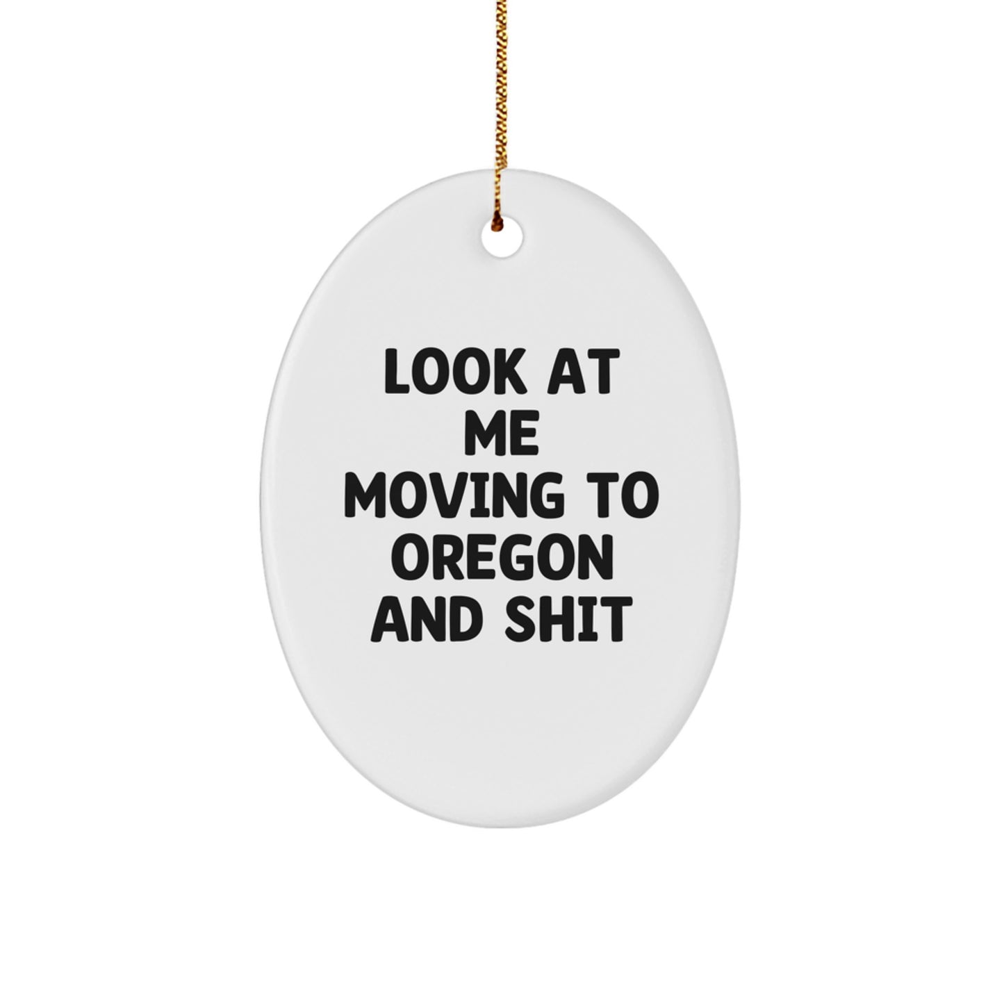 Funny Oregon Oval Ornaments for Christmas Unique Gifts from Friends to Oregon Men - Image 1