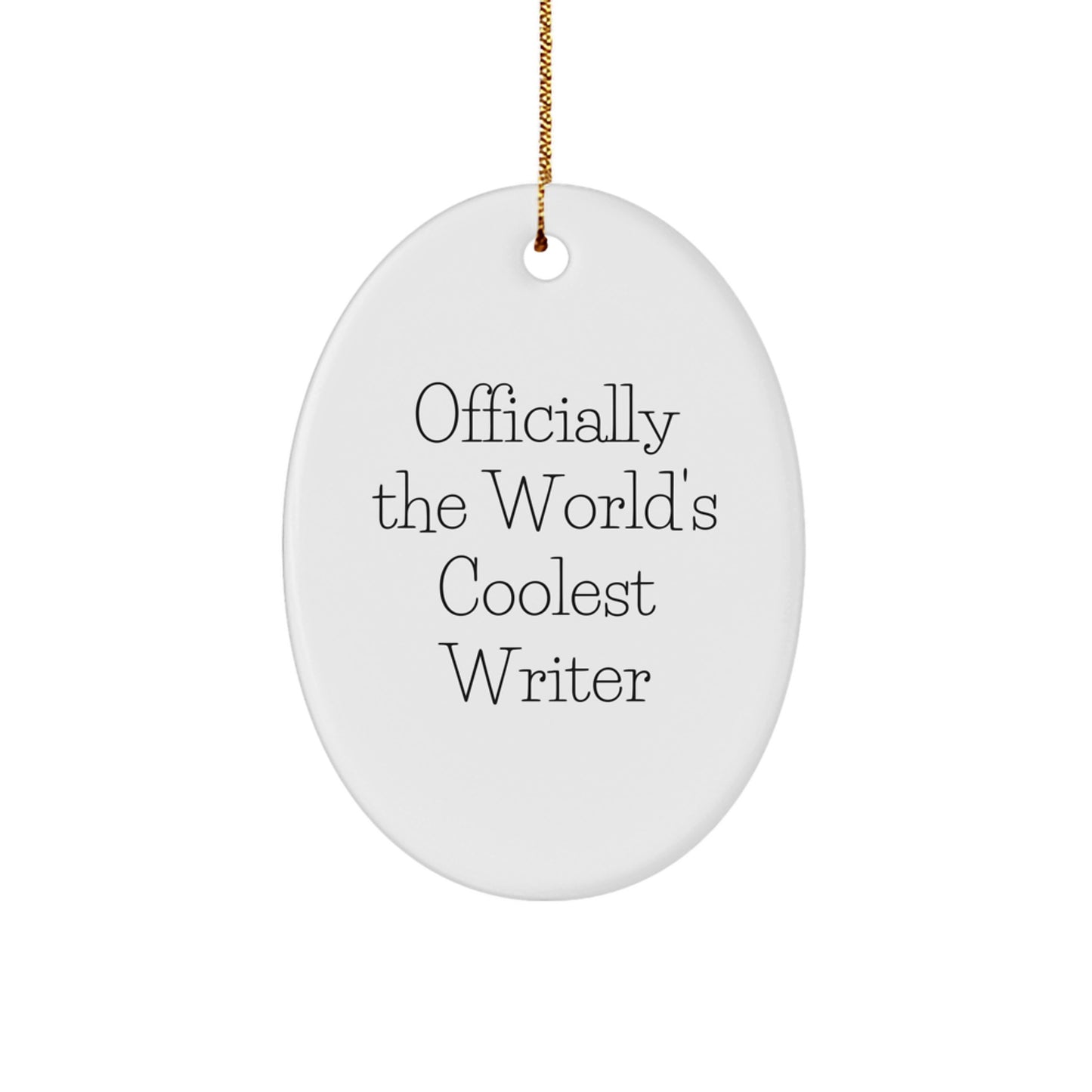 Funny Writer Oval Ornament Gifts for Writer Friends from Family on Christmas Unique Gifts - Image 1