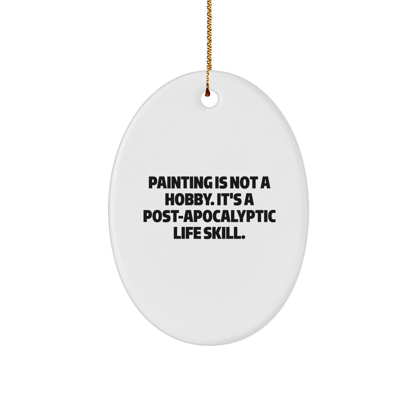 Unique Christmas Unique Gifts for Painting Lovers, Funny Oval Ornament, Gifts from Friends and Family - Image 1