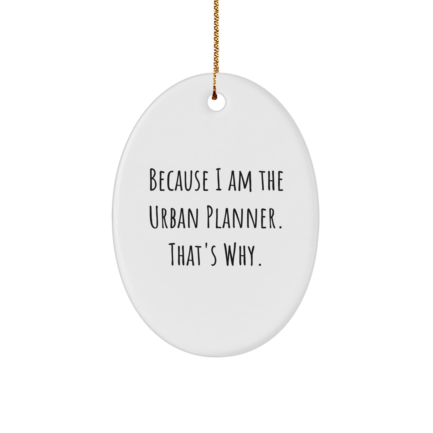 Urban Planner Oval Ornament Funny Quote Gifts from Friends, Gifts for Urban Planner, Oval Ornament Christmas Unique - Image 1