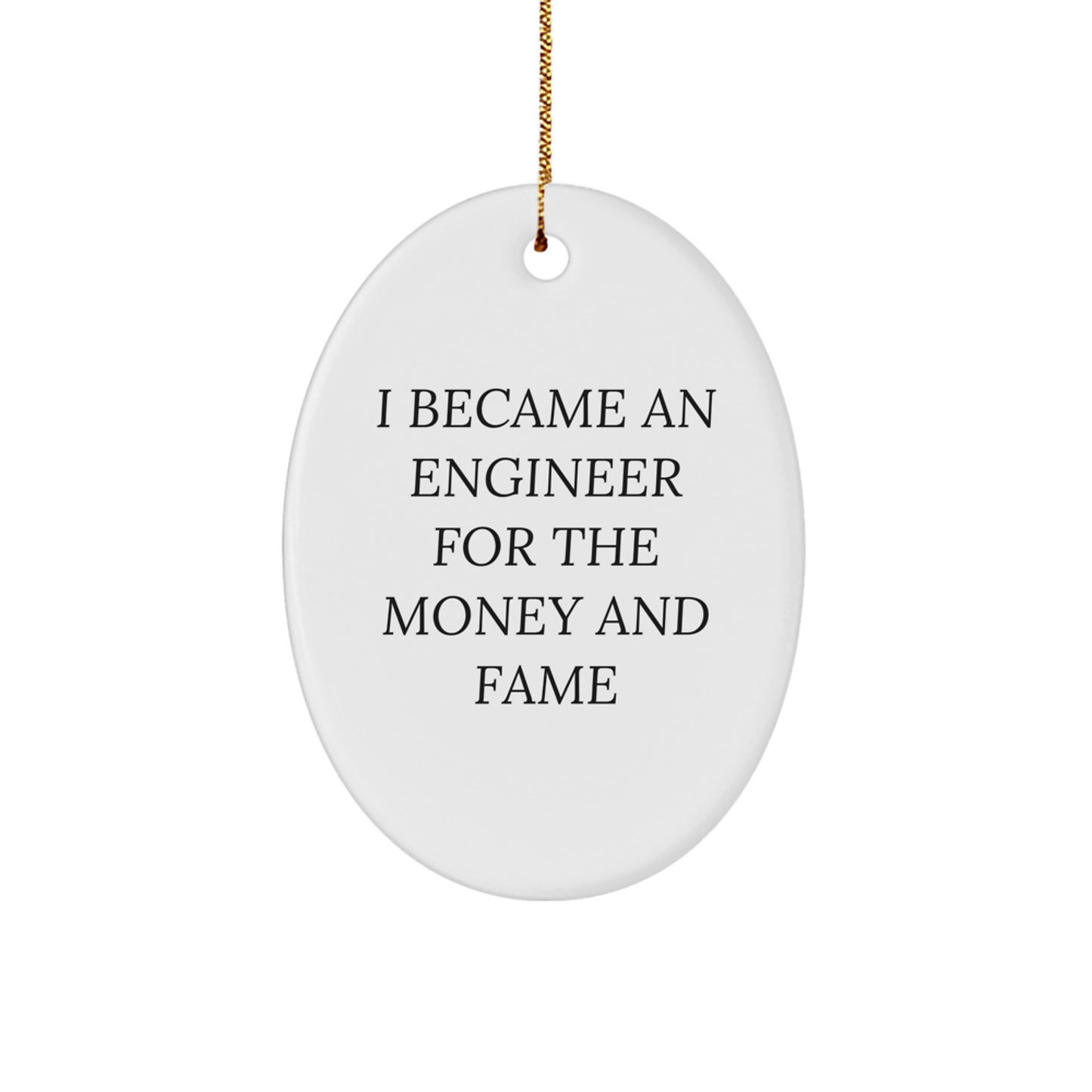 Funny Engineer Oval Ornament Gifts from Family for Engineer Friends Christmas Unique Gifts - Image 1