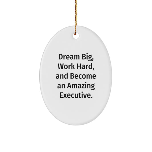 Gifts for Executive Men Friends Christmas Oval Ornaments - Dream Big Work Hard Oval Decorative Motivational Executive Gifts - Image 1