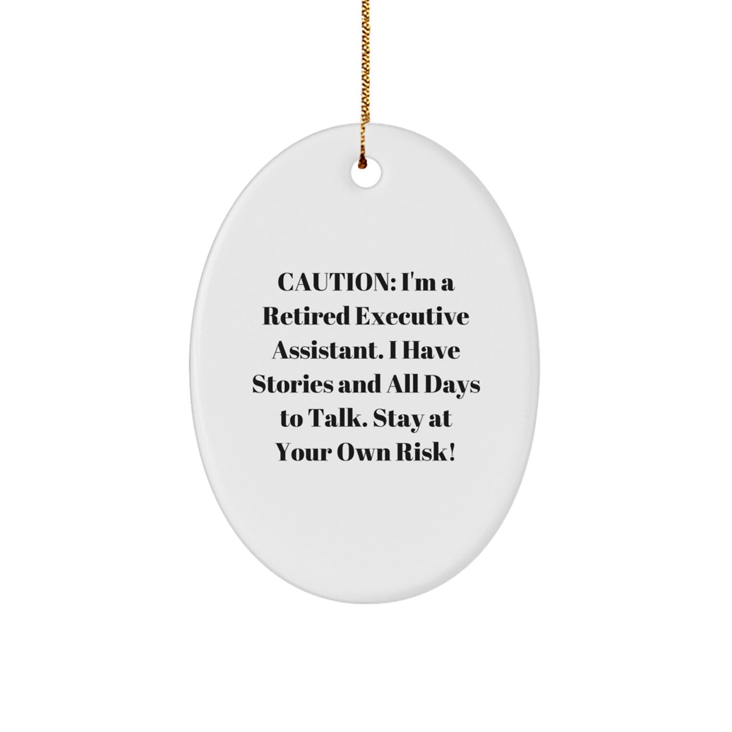 Funny Executive Assistant Oval Ornament Gifts from Friends, Christmas Unique Gifts for Executive Assistant - Image 1