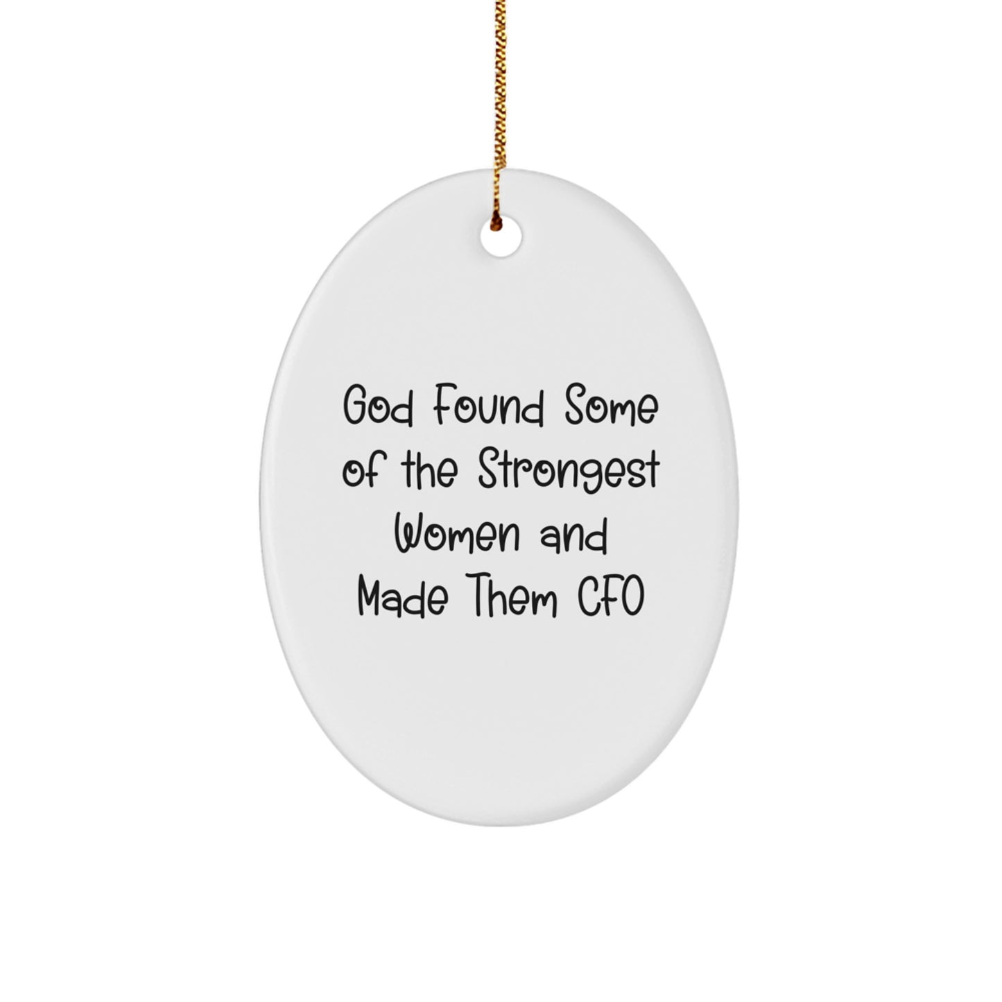 CFO Gifts for Christmas, Funny Quote Oval Ornament, Gifts from Family to CFO, CFO Women, CFO Men, Oval Ornament for CFO Office - Image 1