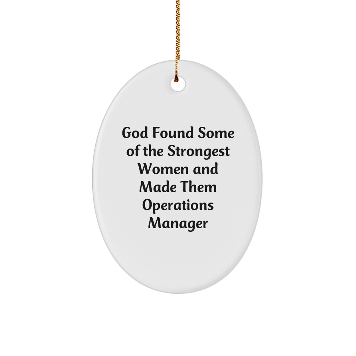 Funny Operations Manager Gifts from Women, Oval Ornament for Her Office Desk, Unique Christmas Unique Gifts for Operations Manager Women - Image 1