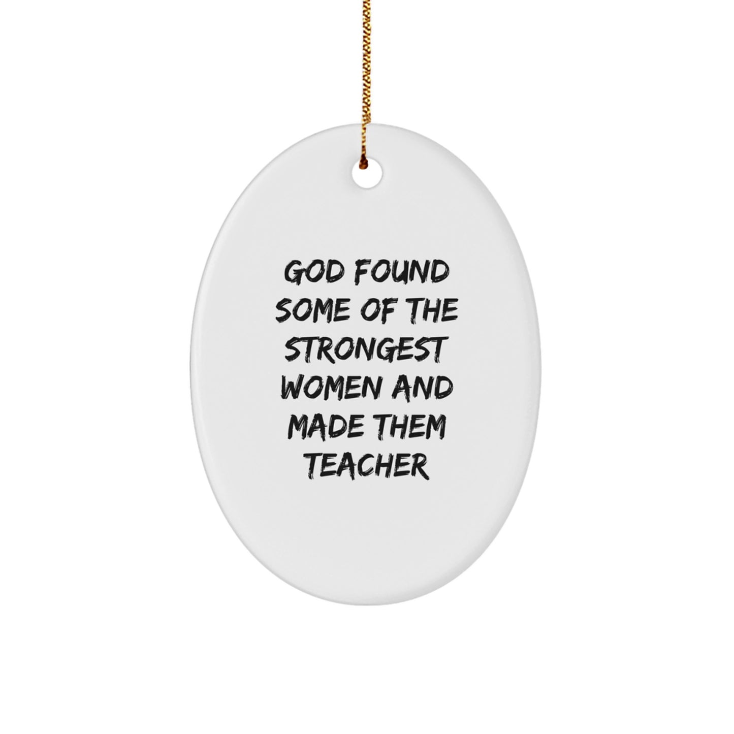 Funny Teacher Gifts from Men, Women, Friends, Coworkers, Family - Oval Ornament for Teacher Appreciation, Christmas Unique Gifts - Image 1