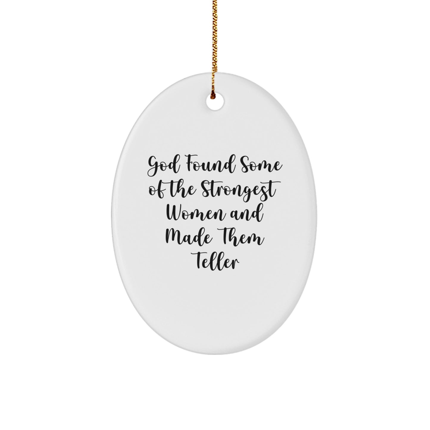 Funny Teller Gifts for Friends, Oval Ornament Quote, Christmas Unique Gifts from Family, for Women, Teller, Men, Coworkers - Image 1