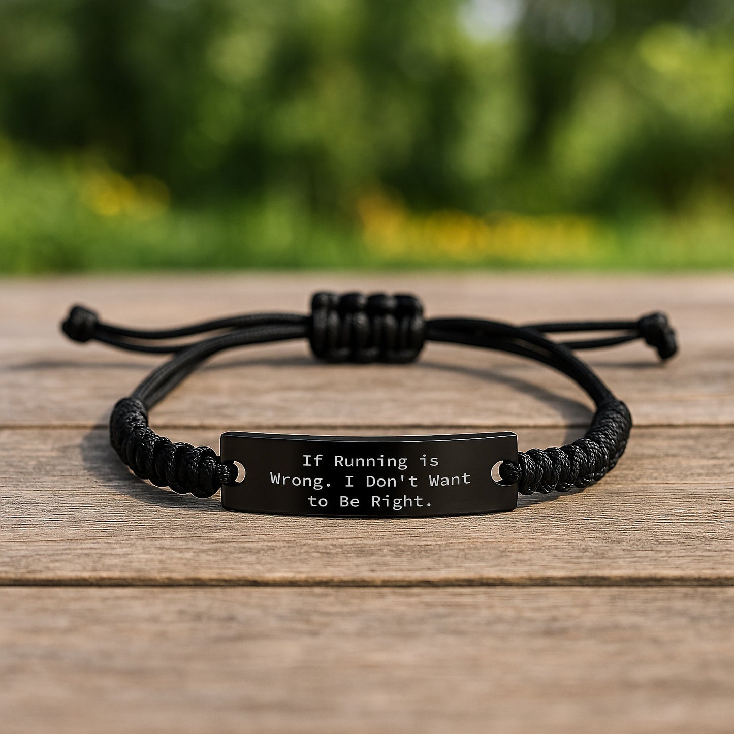 Funny Running Gifts from Friends - 'If Running Is Wrong...' Men's Women's Rope Bracelet for Running Enthusiasts, Graduation Unique Gifts from Family - Image 2