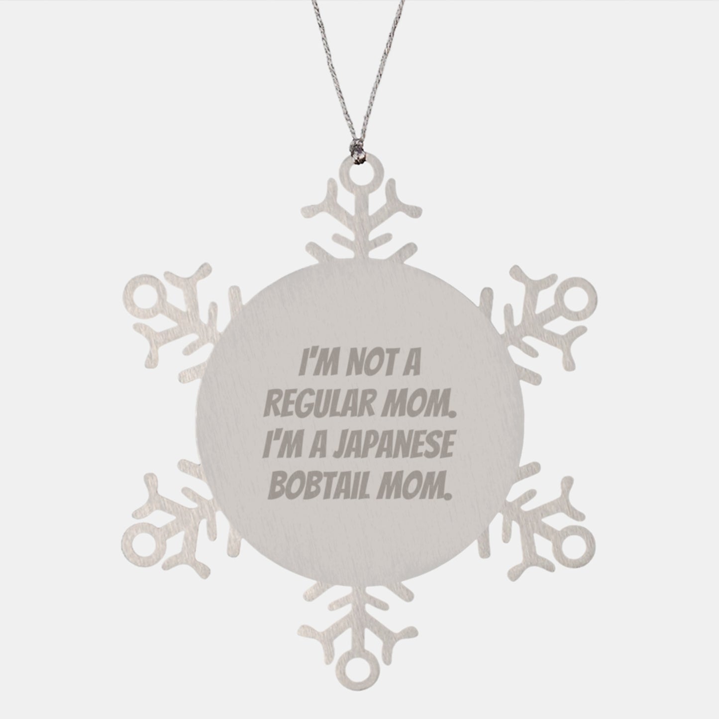 Japanese Bobtail Cat Mom Snowflake Ornament Gifts from Women to Friends for Christmas - Image 1