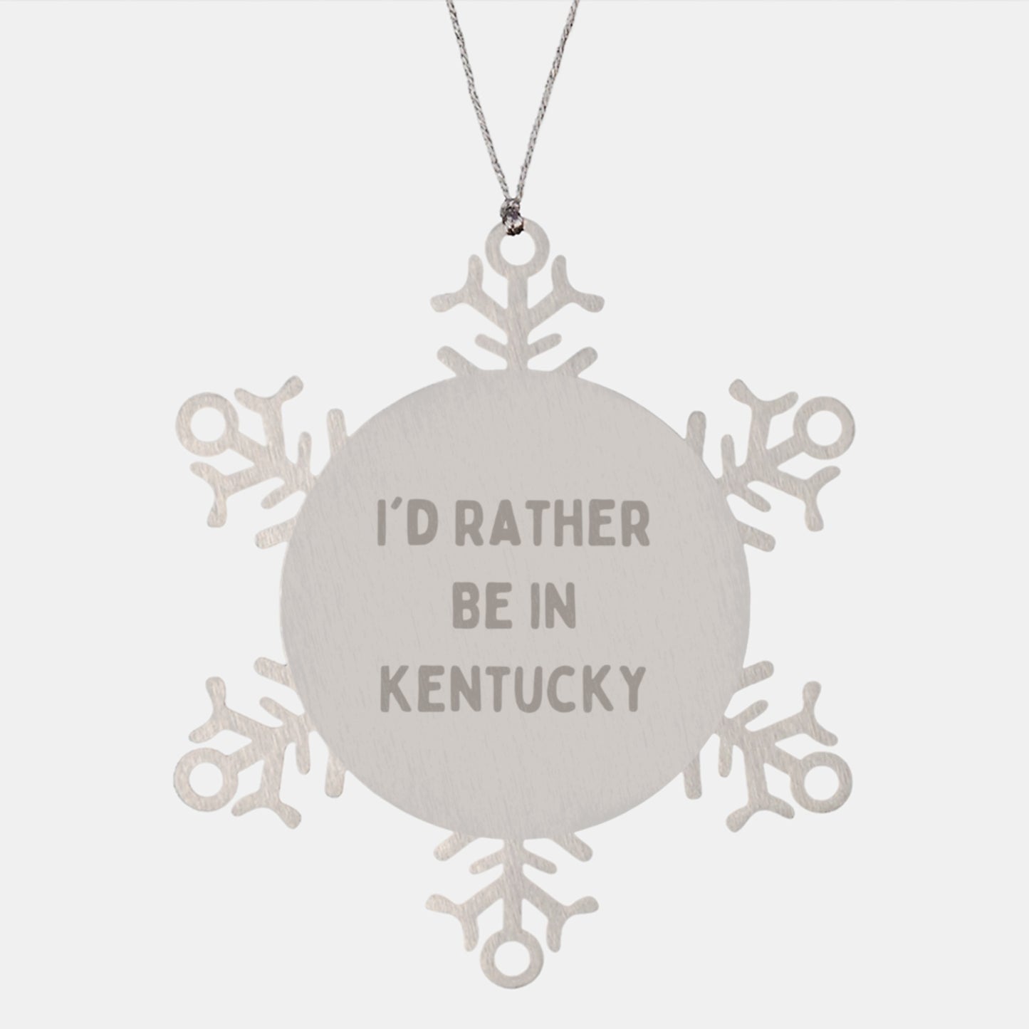 Kentucky Snowflake Ornament Gifts from Friends and Family, I'd Rather Be In Kentucky, Christmas Unique Presents - Image 1