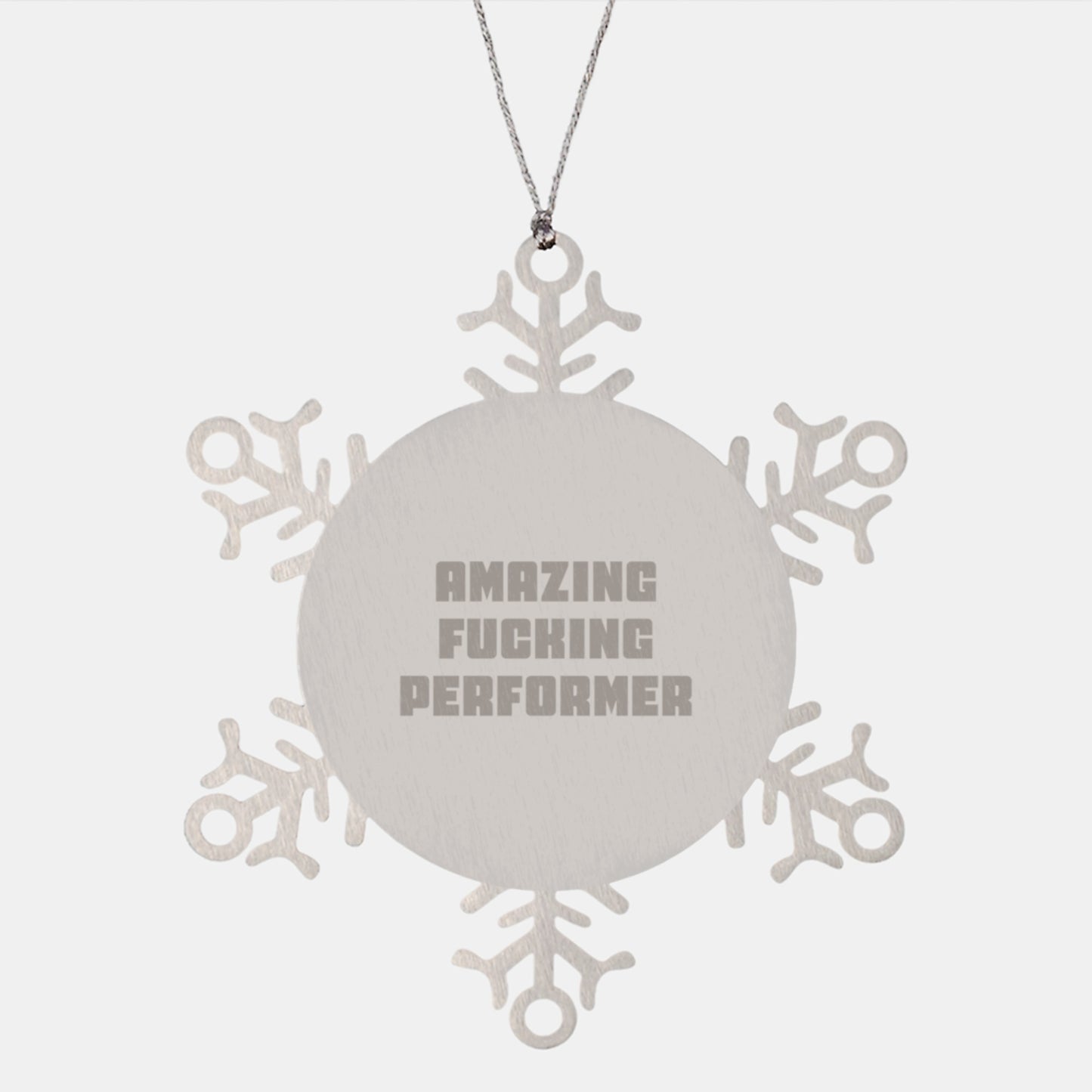 Funny Performer Snowflake Ornament Gifts from Friends for Men on Christmas Unique - Image 1