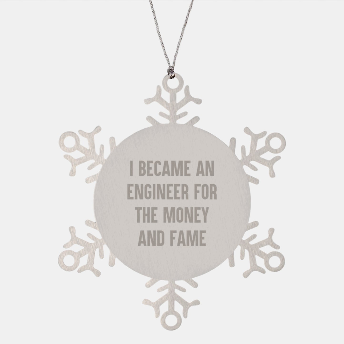 Funny Engineer Gifts for Christmas Unique Snowflake Ornament from Friends - Image 1