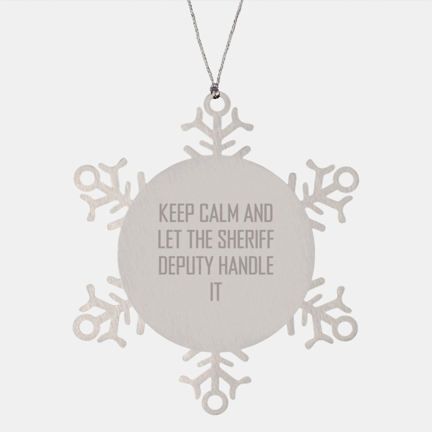 Funny Sheriff Deputy Snowflake Ornament Gifts from Family for Christmas Unique Sheriff Deputy Deputy Sheriff Christmas Unique Gifts - Image 1