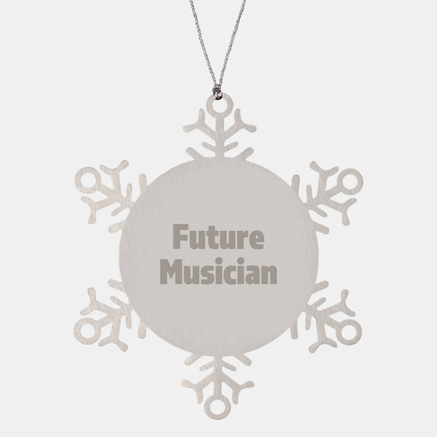 Funny Musician Gifts from Friends - Snowflake Ornament for Future Musician, Inspirational Quote, Christmas Unique Gifts - Image 1