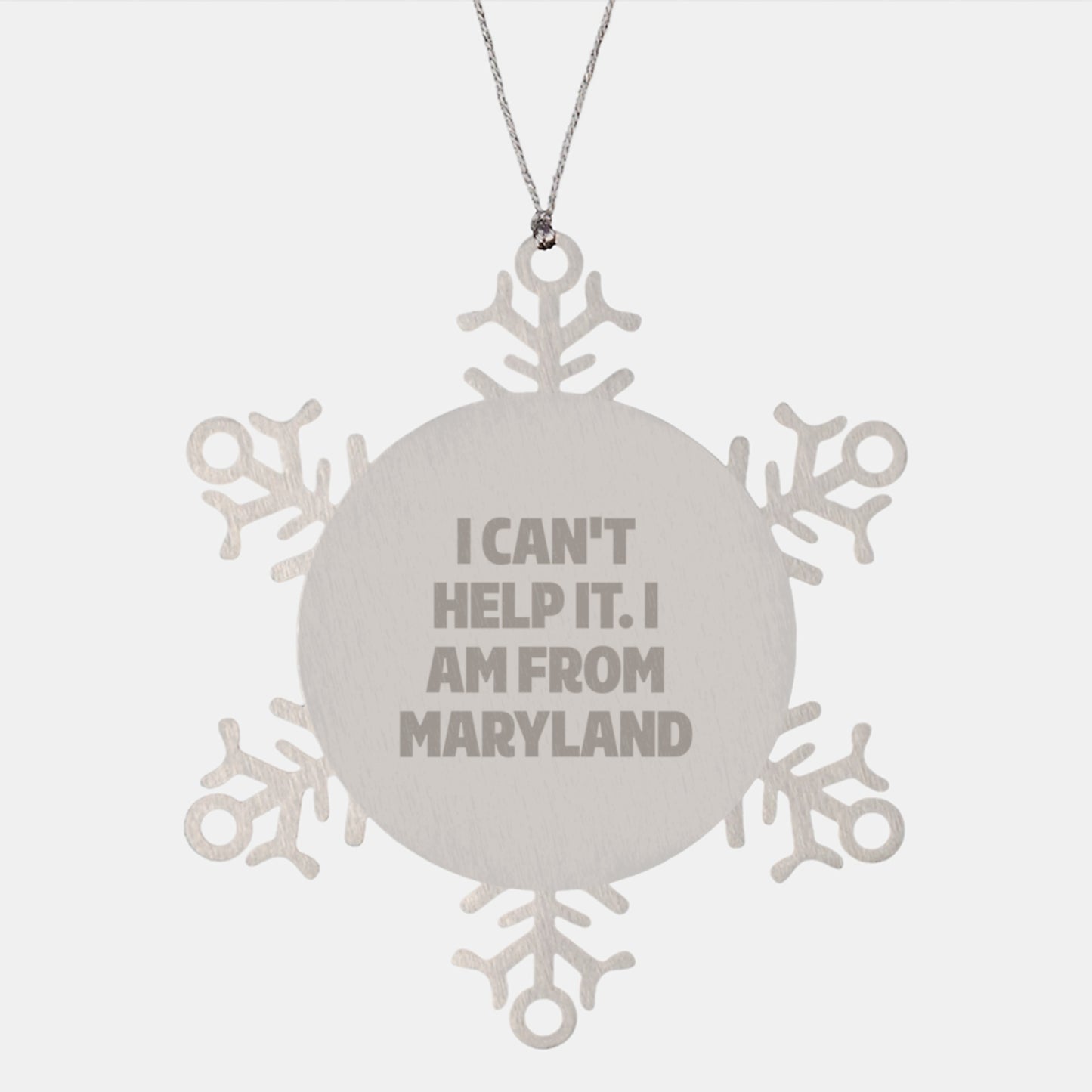 Maryland Snowflake Ornament Gifts for Friends from - I Can't Help It. I Am From Maryland - Image 1