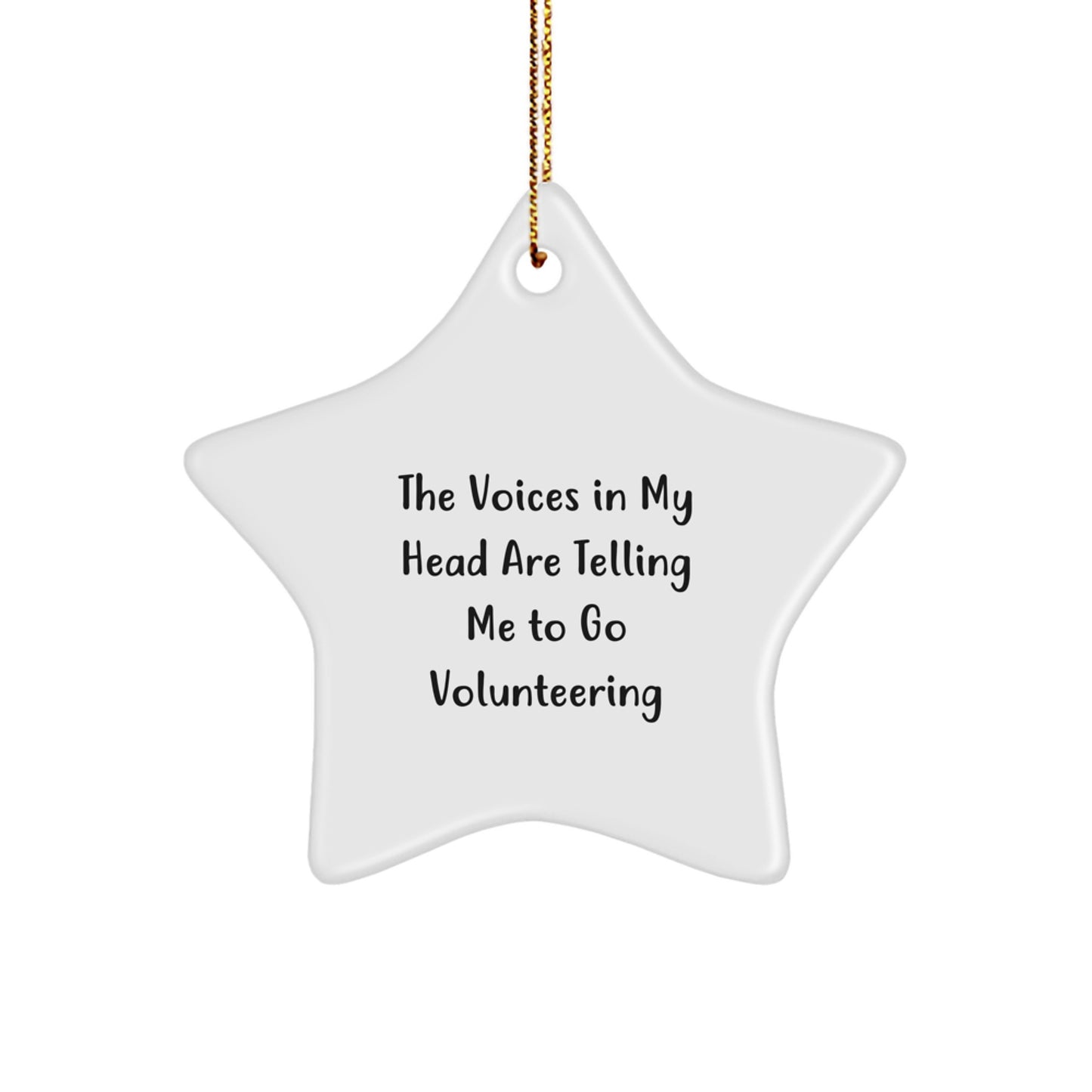 Funny Volunteering Star Ornament Gifts from Friends, Men, Women, Coworkers for Christmas Unique Gifts - Image 1