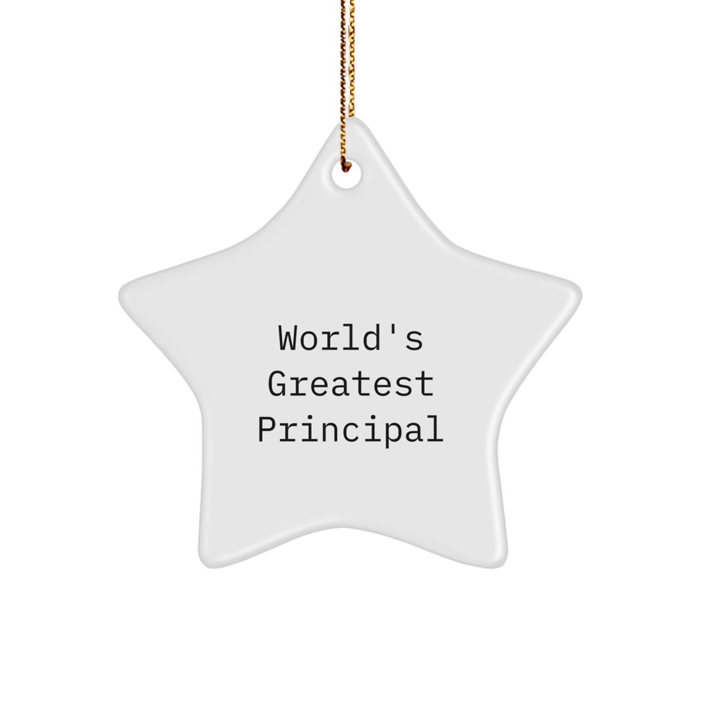 Funny Principal Gifts, World's Greatest Star Ornament, Christmas Unique Gifts for Men or Women from Friends, Family, Coworkers - Image 1