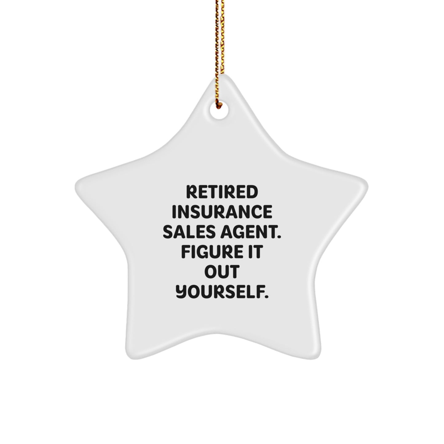 'Figuring It Out' Star Ornament, Gifts from Insurance Sales Agent Friends to Insurance Sales Agent, Christmas Unique Gifts - Image 1