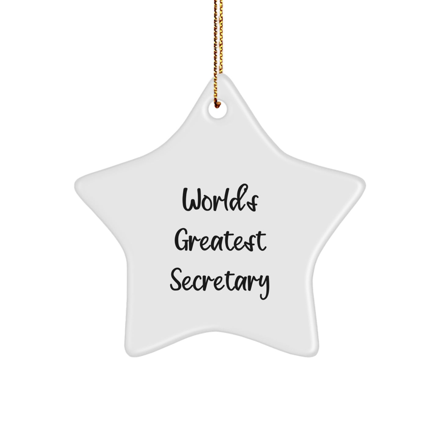 Funny World's Greatest Secretary Gifts from Mom - Star Ornament for Christmas Unique Gifts for Secretary - Image 1