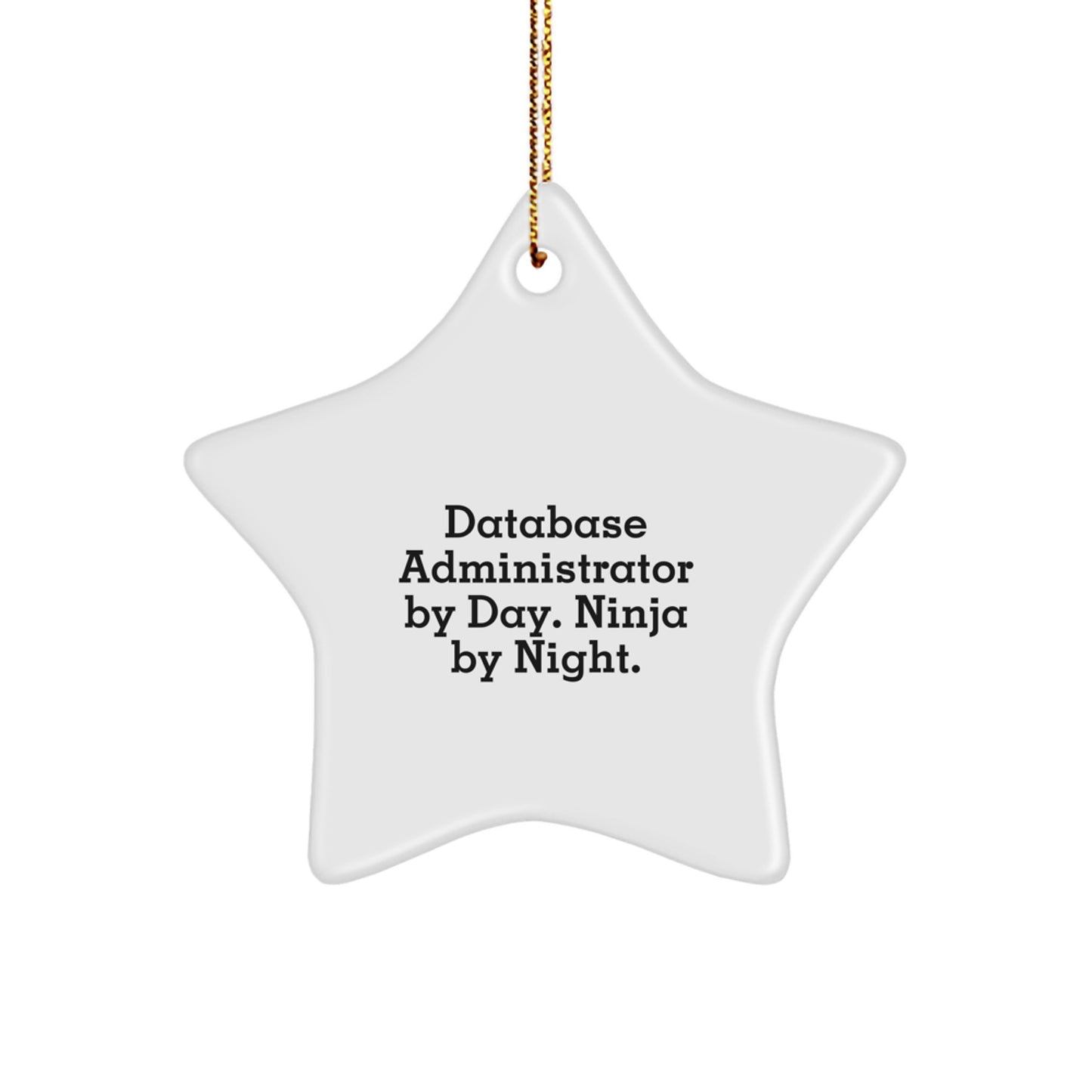 Database Administrator Star Ornament Gifts from Friends, Fun for Database Administrators By Day Ninja By Night - Image 1