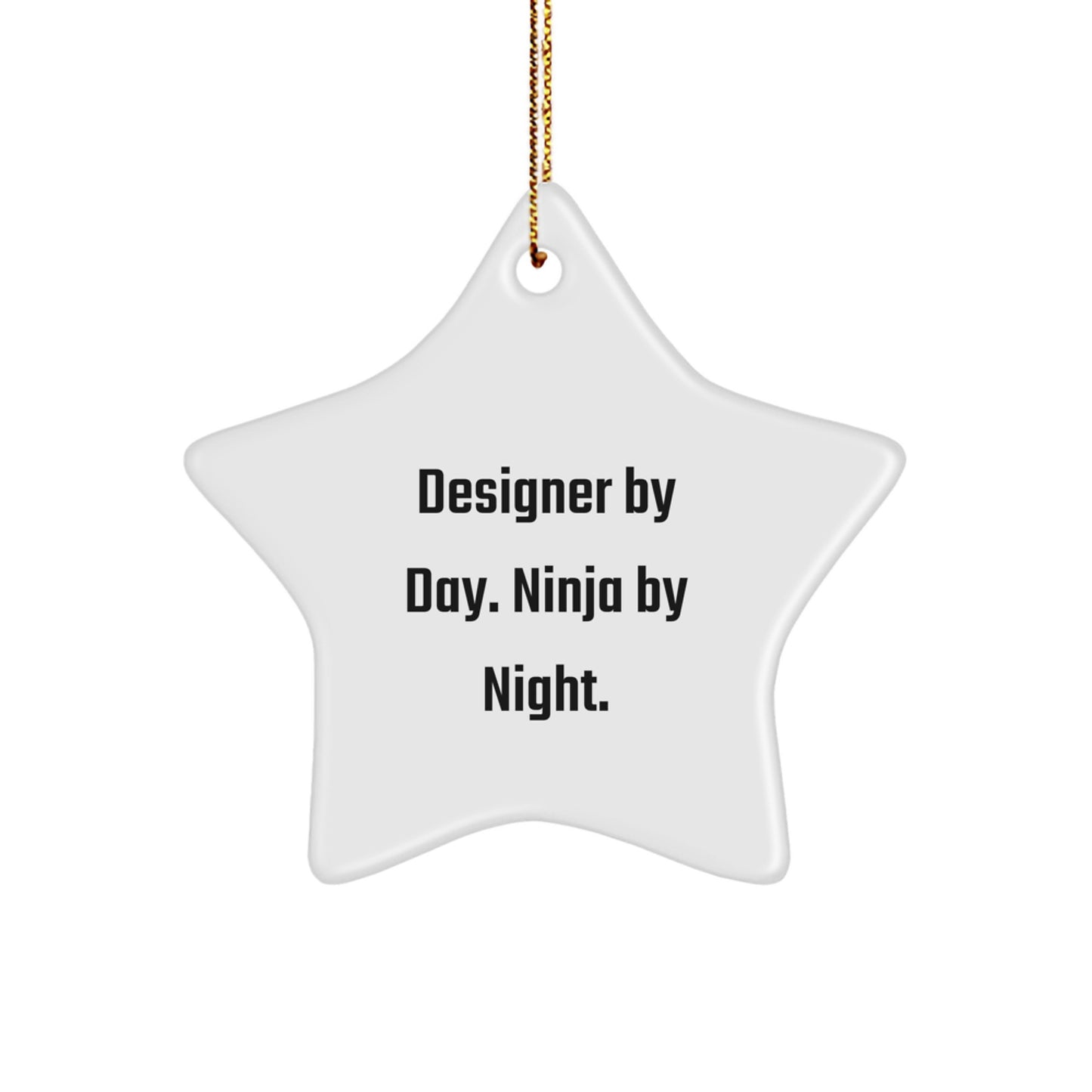 Designer Christmas Star Ornament Gifts from Friends and Family - Cute Ninja Star Decor for Home - Image 1