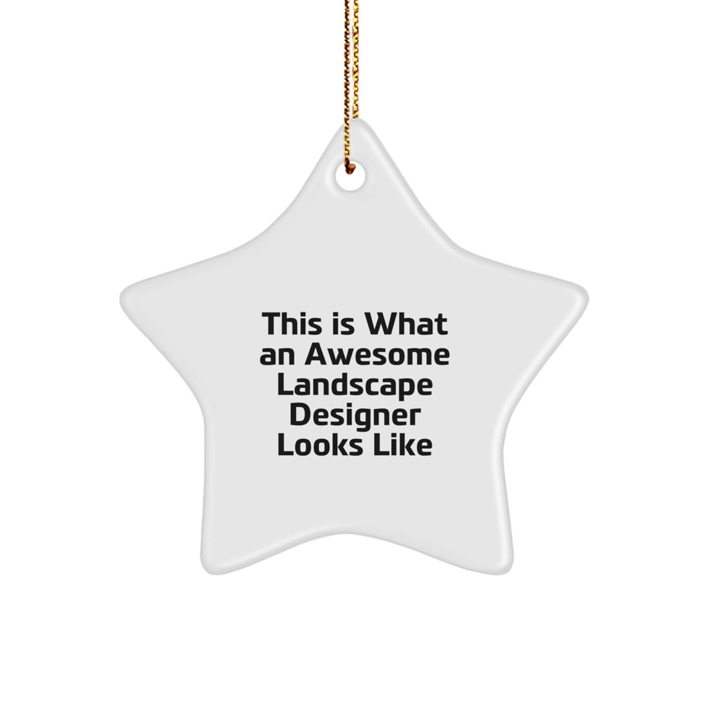 Funny Landscape Designer Star Ornament Gifts from Friends, Christmas Unique Gifts for Landscape Designer - Image 1