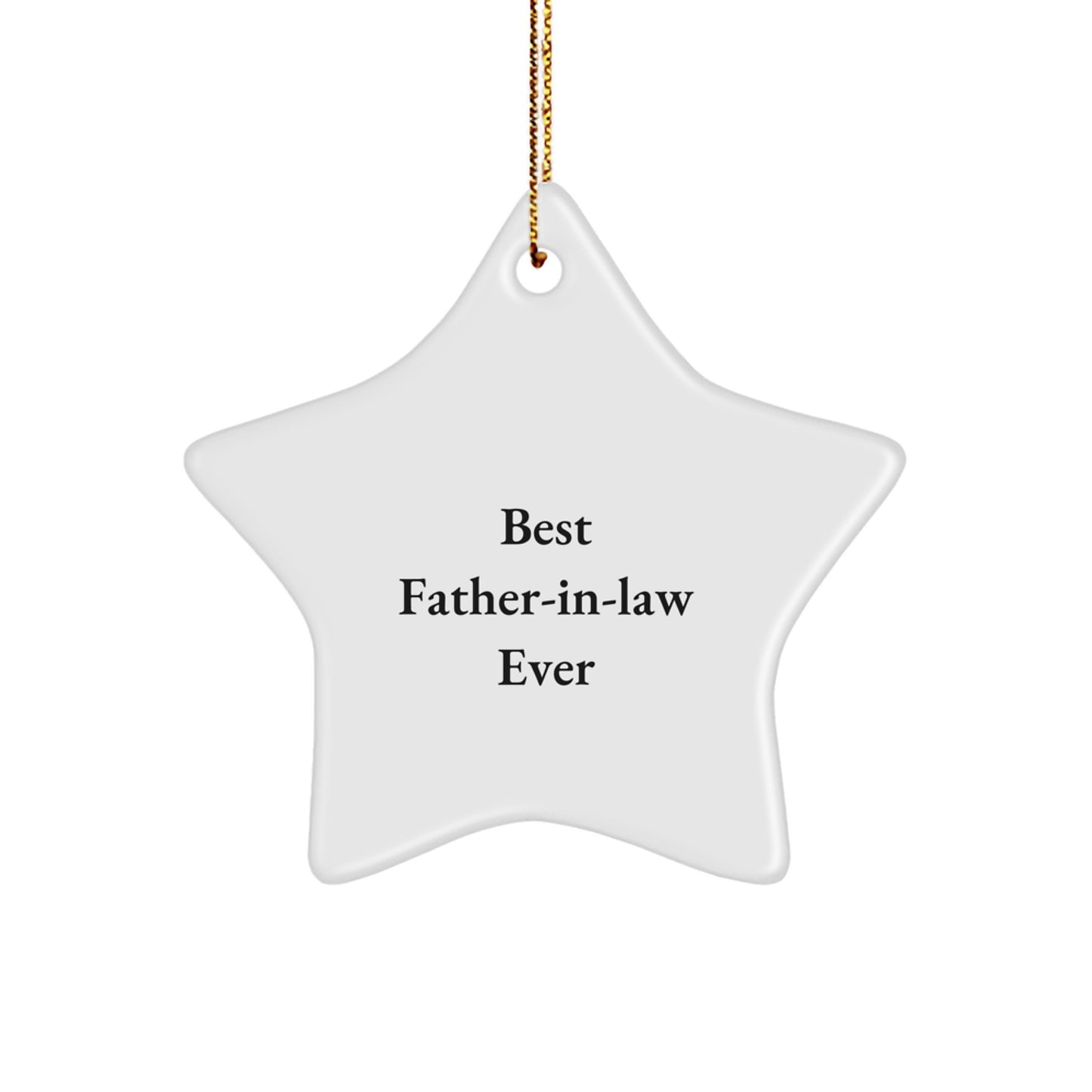 Funny Father-in-law Gifts for Christmas, Best 'Father-in-law Ever' Star Ornament Gifts from Men to Family - Image 1