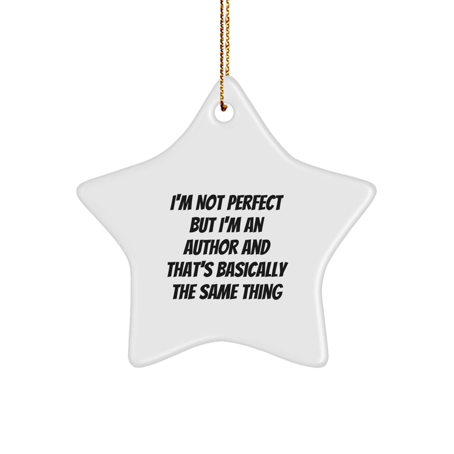 Funny Author Star Ornament Gifts from Friends Family for Author Men Women Christmas Unique - Image 1