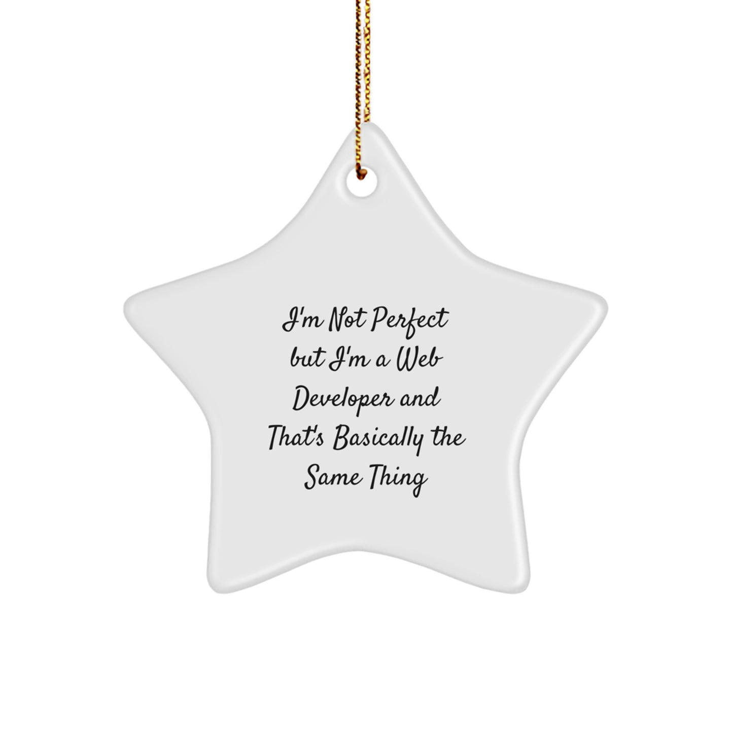 Funny Web Developer Christmas Star Ornament Gifts from Men for Coworkers Unique Presents - Image 1