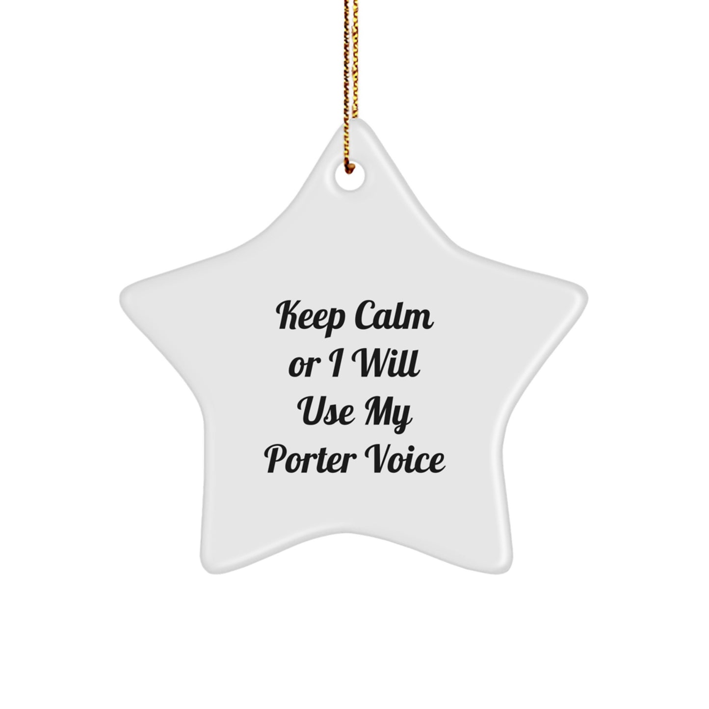 Funny Porter Star Ornament Gifts from Friends for Porter Men Christmas Unique Gifts - Image 1