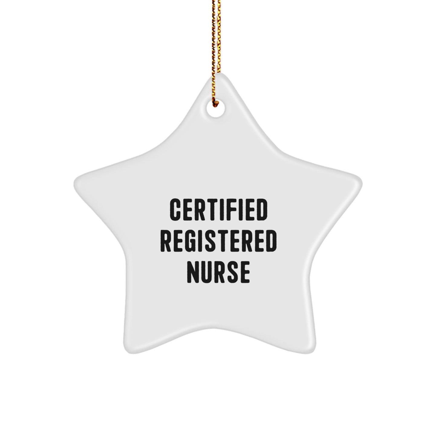 Registered Nurse Gifts from Friends, Funny 'Shining Star' Quote Christmas Star Ornament, Unique Gifts for Registered Nurses, Christmas Unique Gifts for Nurses - Image 1