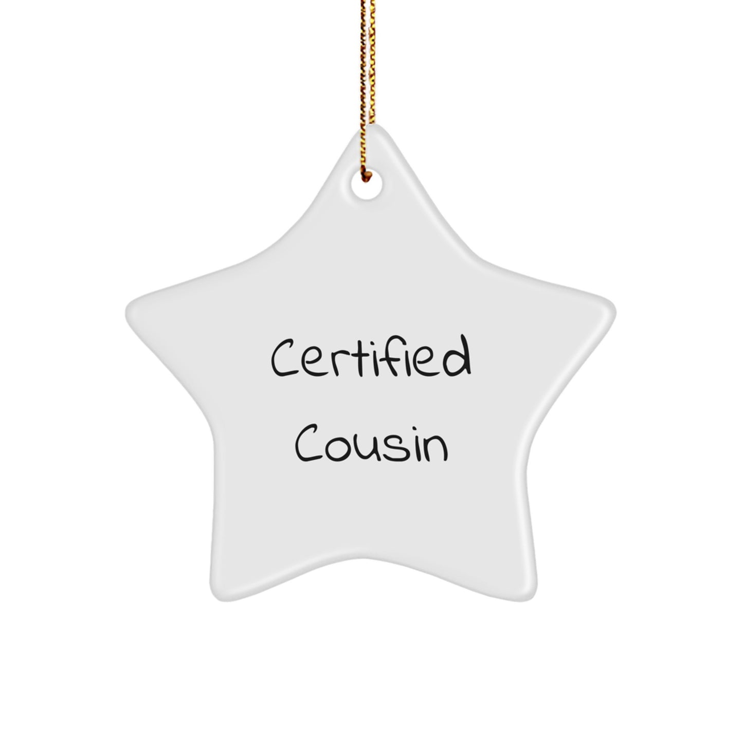 Funny Cousin Star Ornament Gifts from Men to Cousin for Christmas Unique Cousin Gifts - Image 1