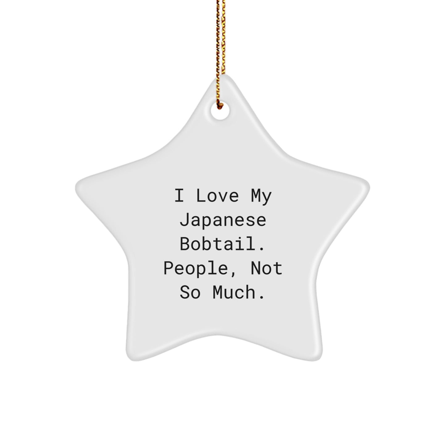 Japanese Bobtail Cat Lover Gifts from Family - Funny Star Ornament for Christmas Unique Gifts - Image 1