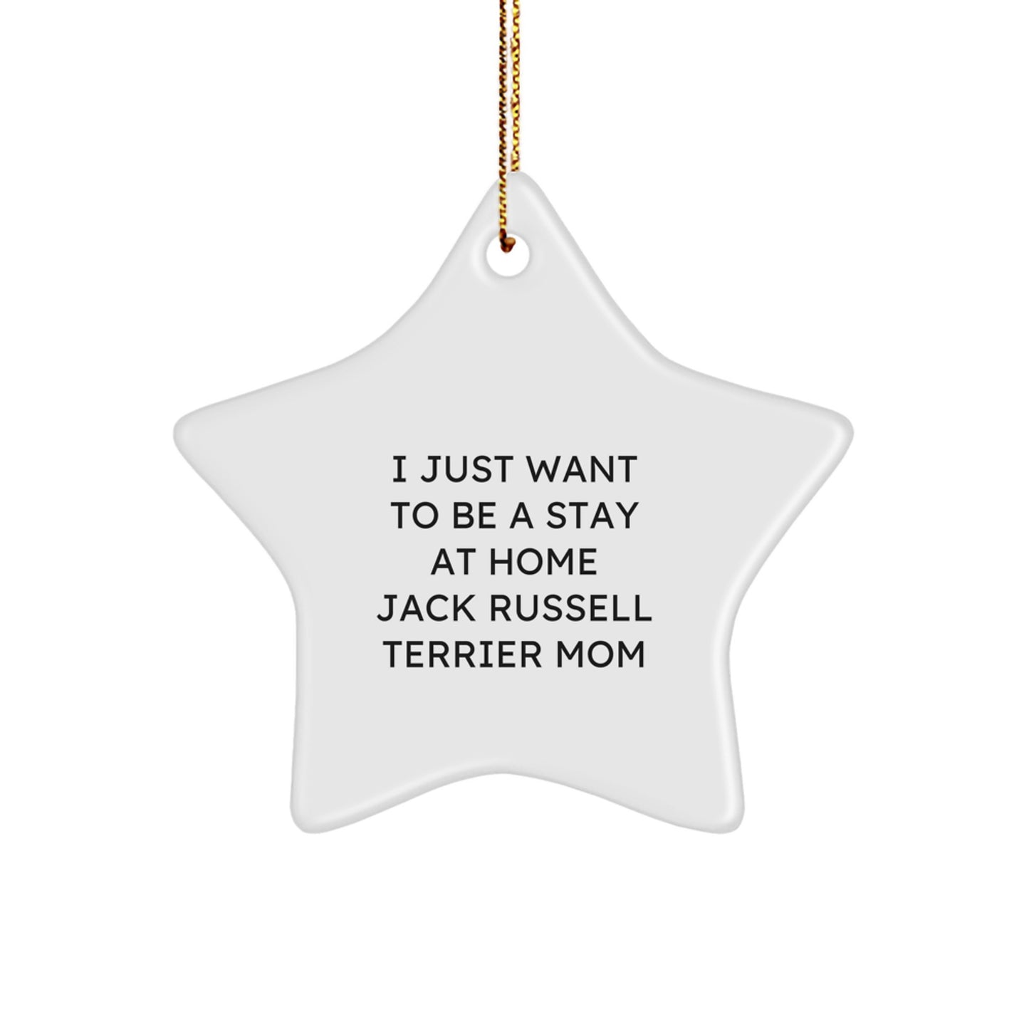 Funny Jack Russell Terrier Dog Mom Star Ornament Gifts from Family for Christmas - Image 1