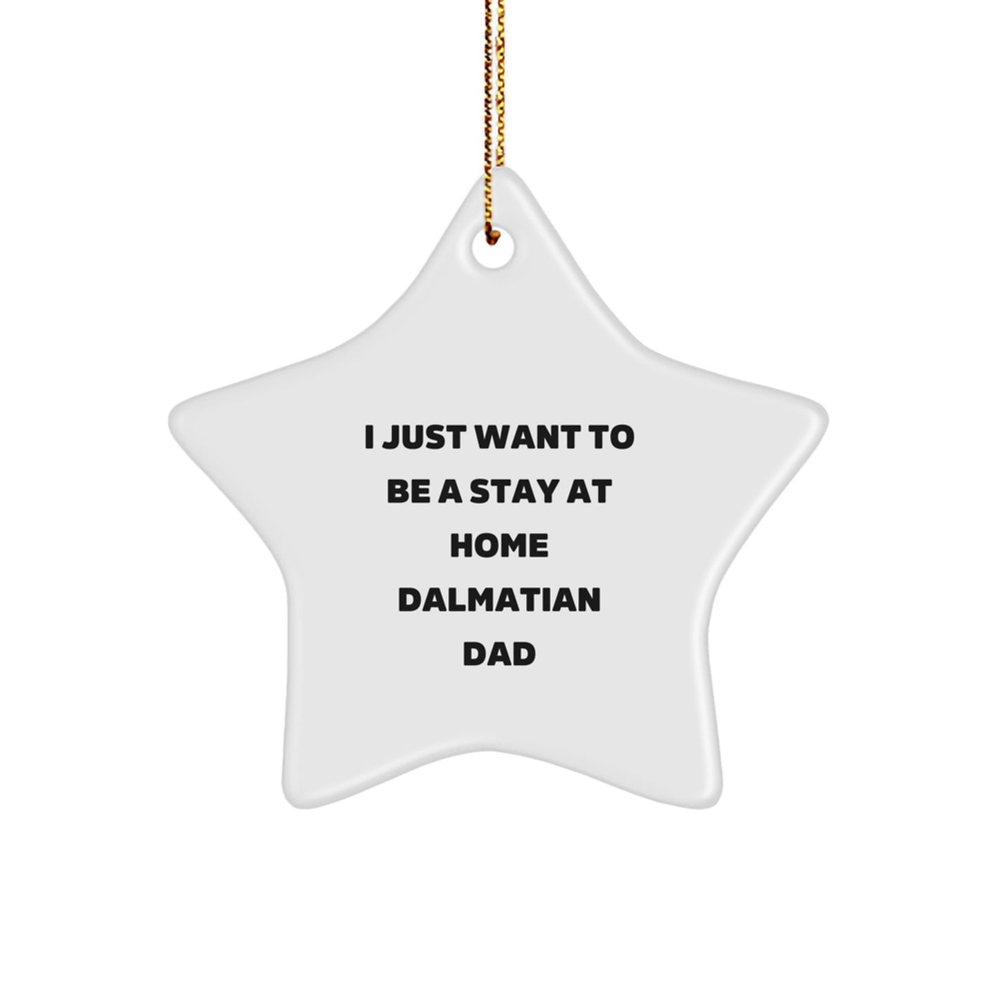 Funny Dalmatian Dog Star Ornament Gifts from Men to Friends for Christmas - Image 1