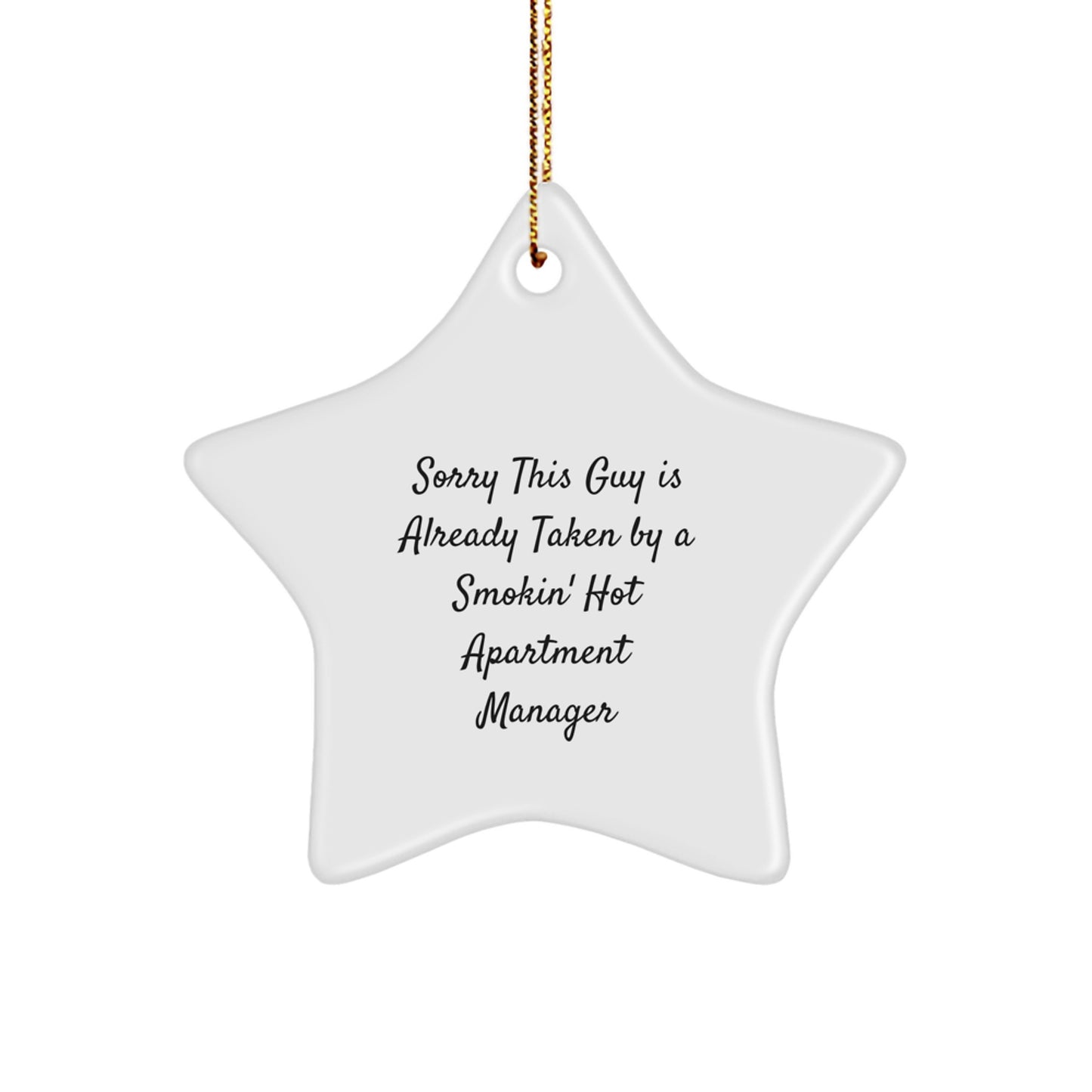 Funny Apartment Manager Gifts from Men, Funny Star Ornament for Apartment Manager, Christmas Unique Gift Ideas for Apartment Manager - Image 1