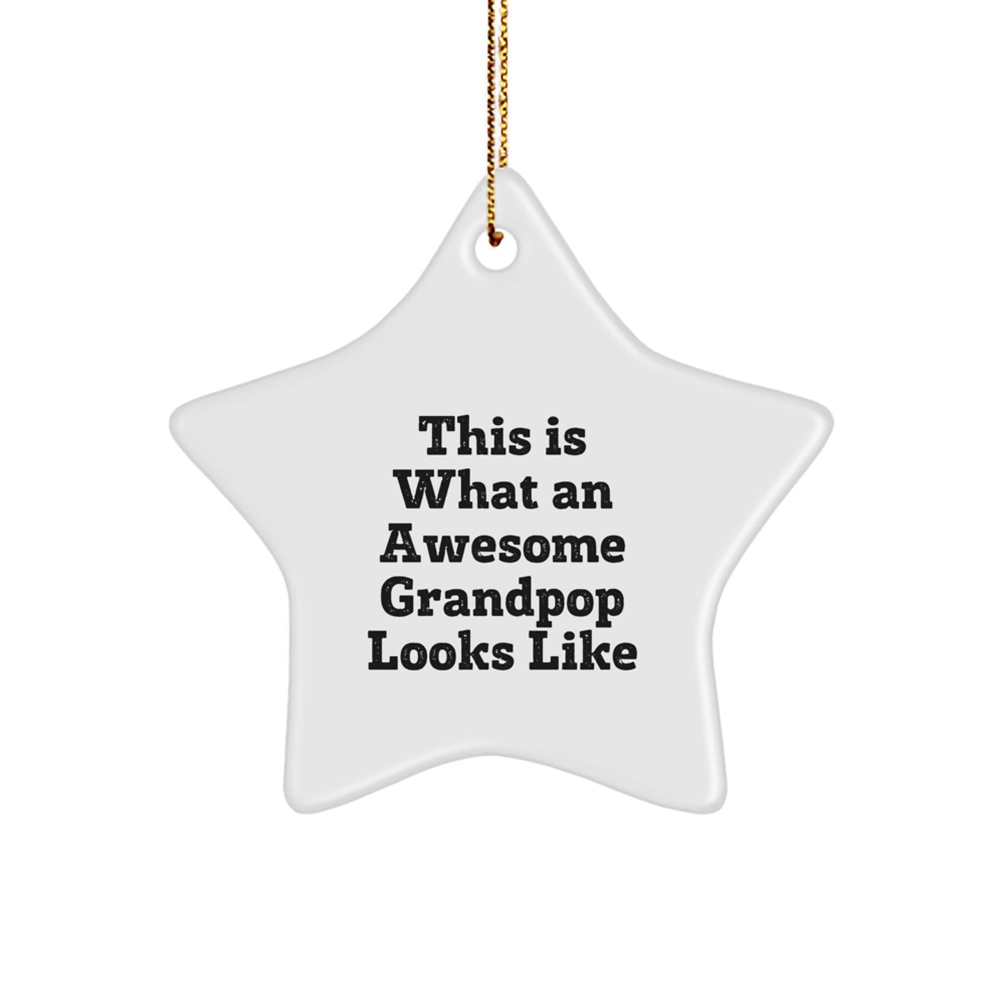Funny Grandpop Star Ornament Gifts from Men for Grandpop - Christmas Unique Gifts - Image 1