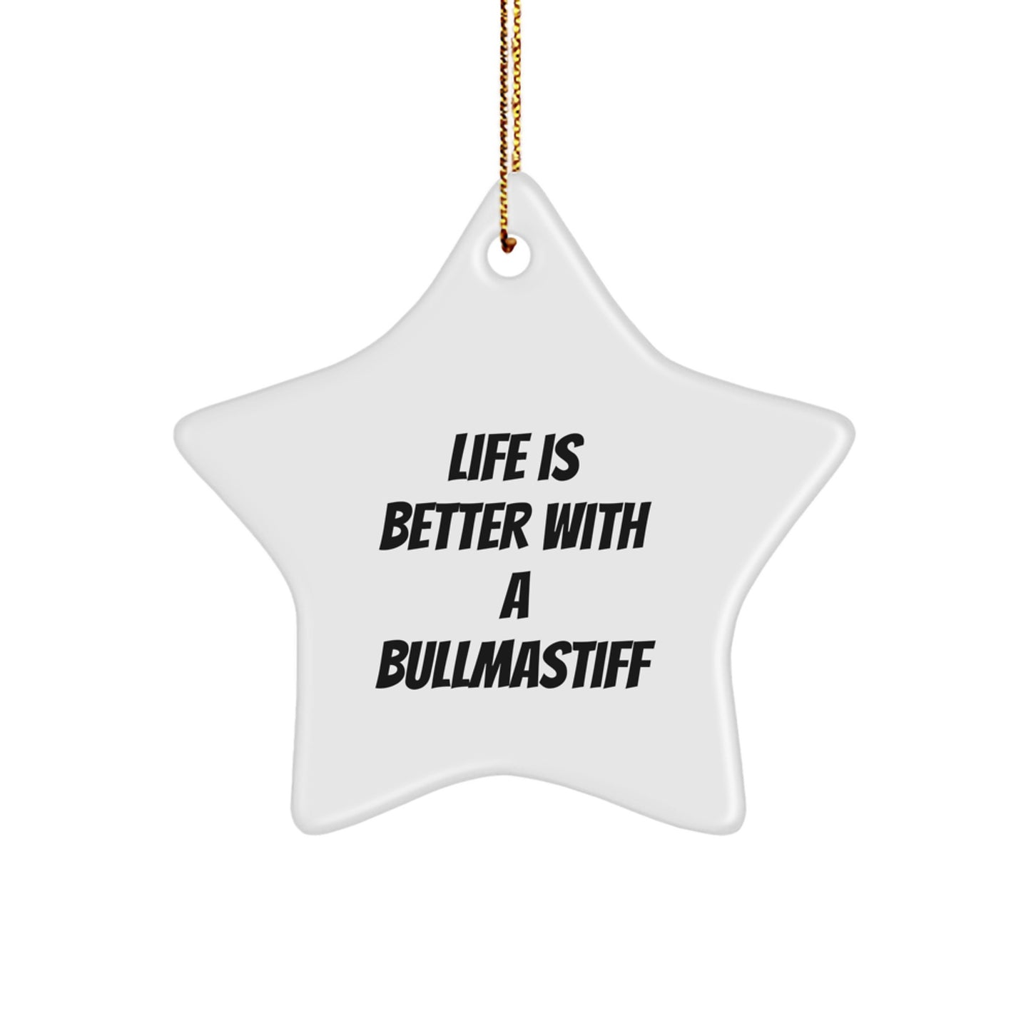 Bullmastiff Dog Lover Gifts from Friends and Family - Inspirational Star Ornament for Christmas - Image 1