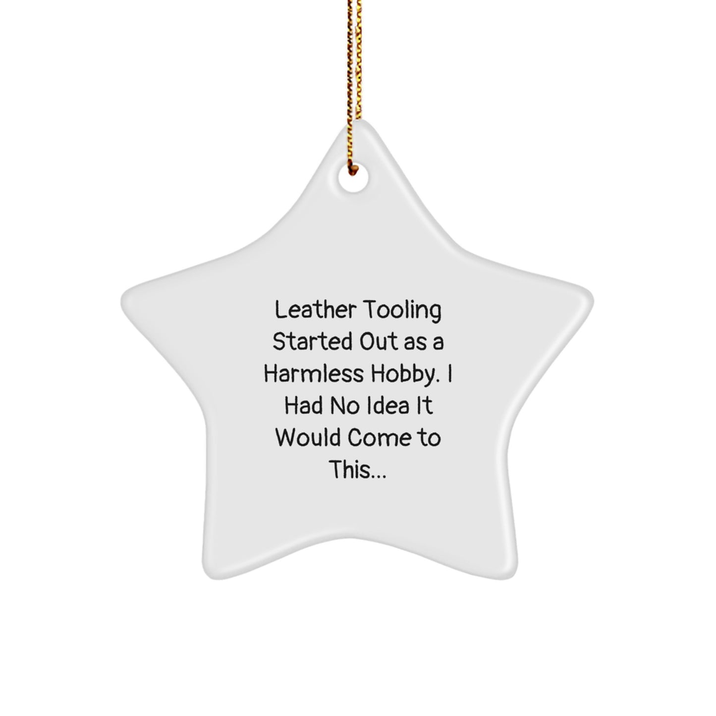 Funny Leather Tooling Gifts for Men from Coworkers - Unique Star Ornament Decorations for Christmas - Image 1