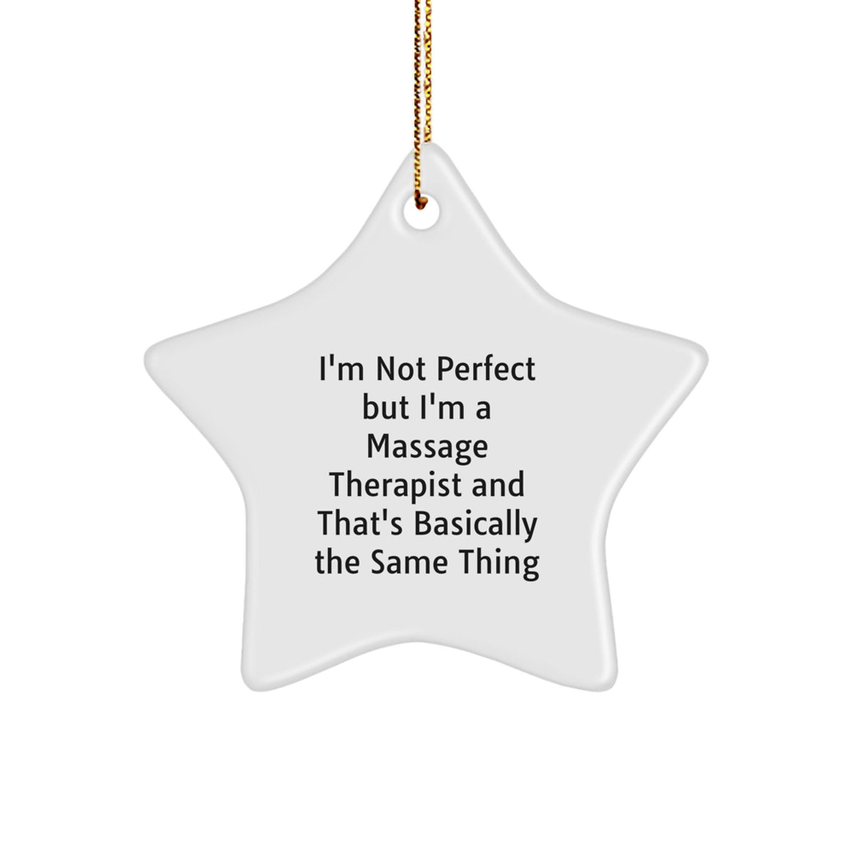 Funny Massage Therapist Gifts from Friends - Star Ornament for Christmas Unique Gifts for Men Women - Image 1