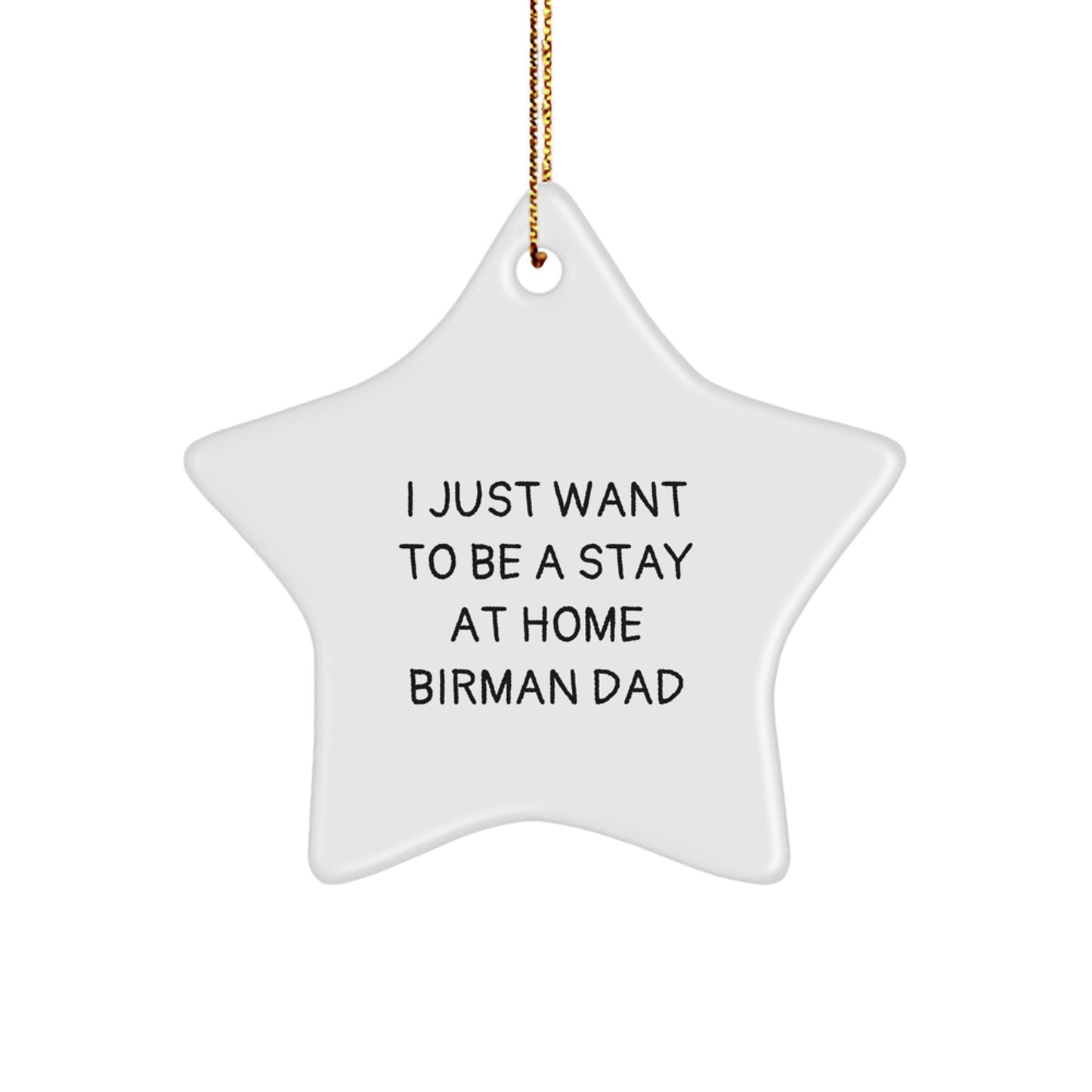 Funny Gifts from Men for Birman Cat Lovers - Cute Star Ornament for Christmas - Image 1
