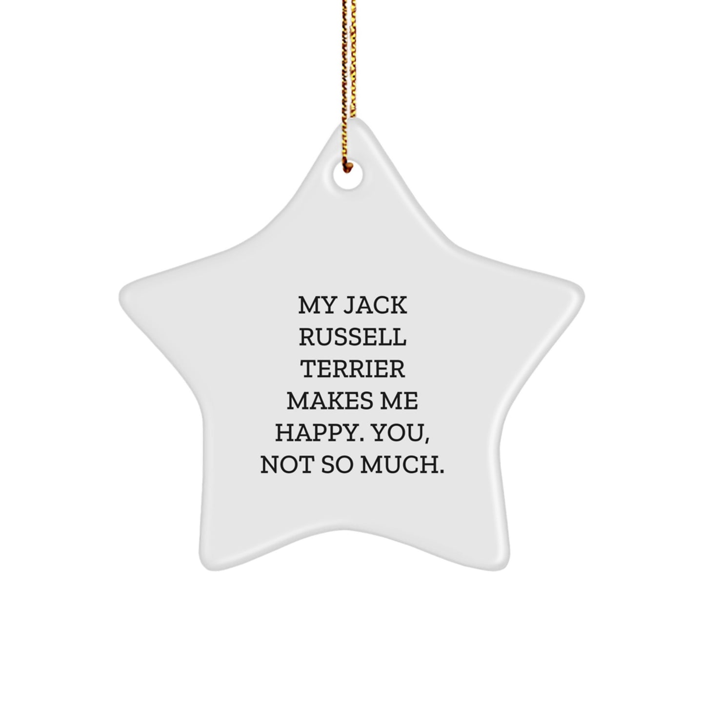 Funny Jack Russell Terrier Dog Lover Gifts from Men to Christmas Unique Star Ornaments - Image 1