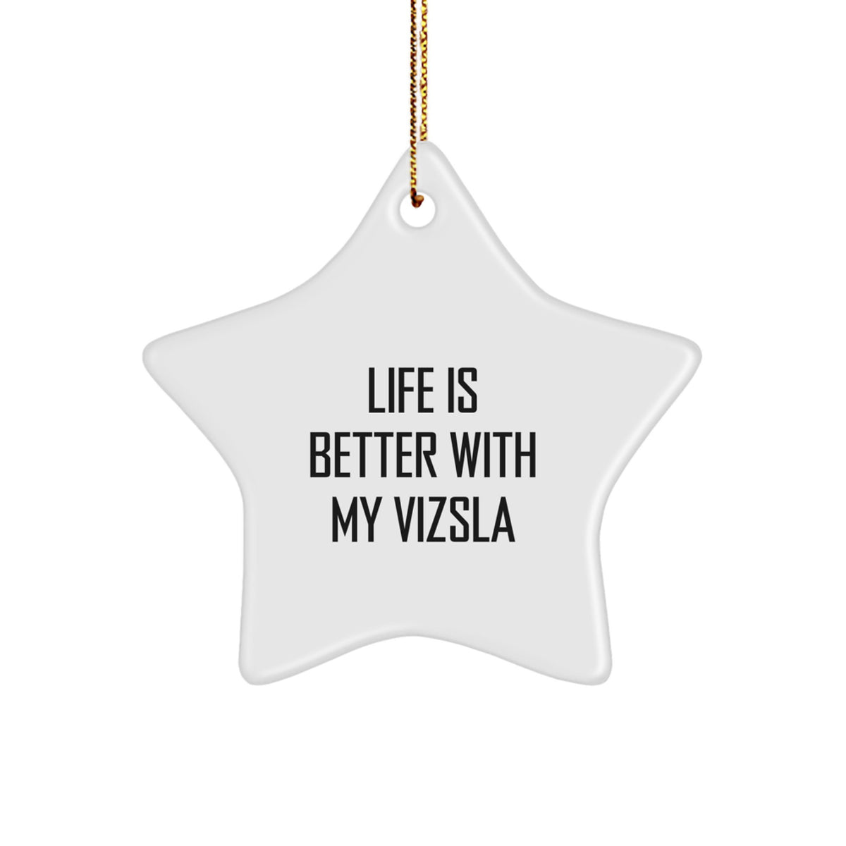 Funny Vizsla Dog Lover Gifts, Star Ornament for Christmas Unique Gifts from Friends, Family, or Coworkers for Your Favorite Vizsla Dog Owner - Image 1