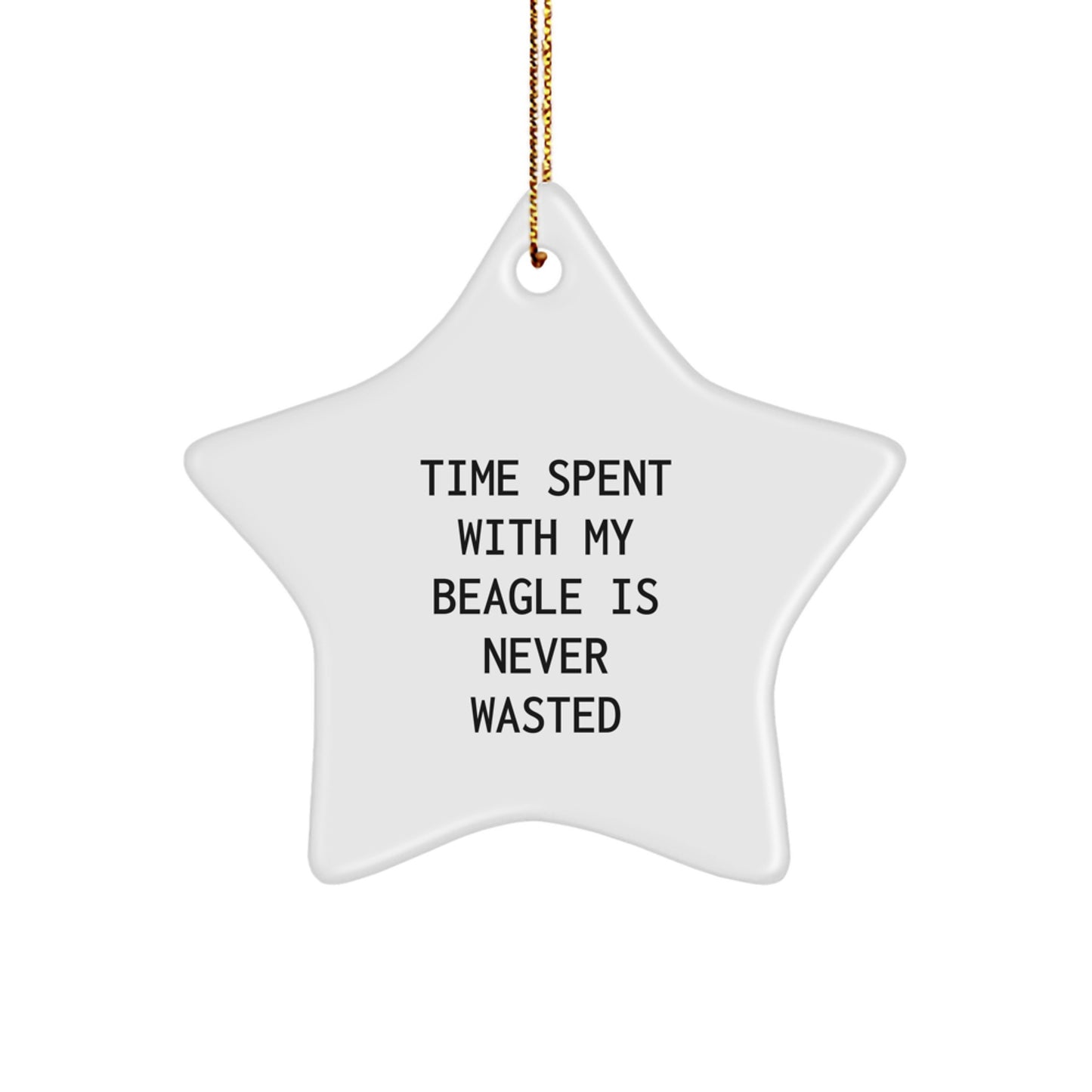 Funny Beagle Dog Lover Gifts from Men to Friends for Christmas Unique Star Ornament - Image 1