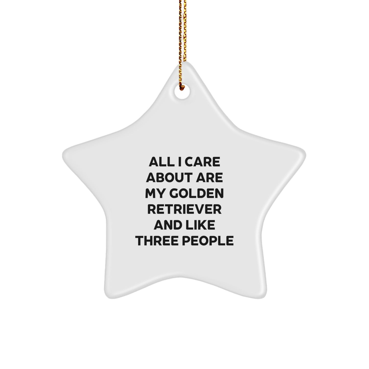 Golden Retriever Dog Lover Gifts for Christmas - Funny Star Ornament from Men to Friends and Family - Image 1