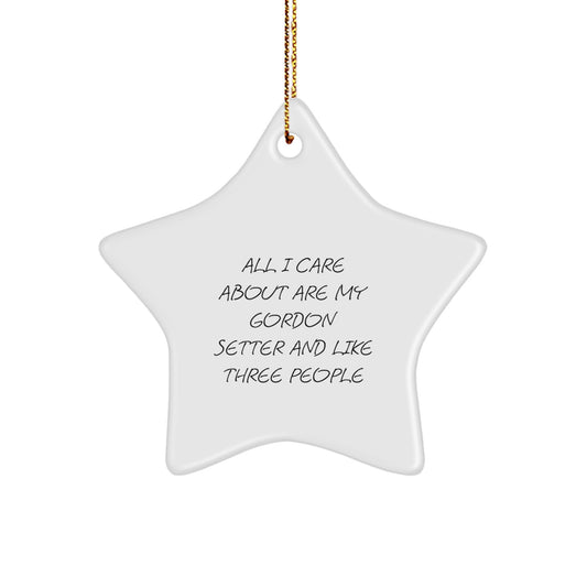 Gordon Setter Dog Lovers Star Ornament Gifts from Friends for Christmas - Image 1