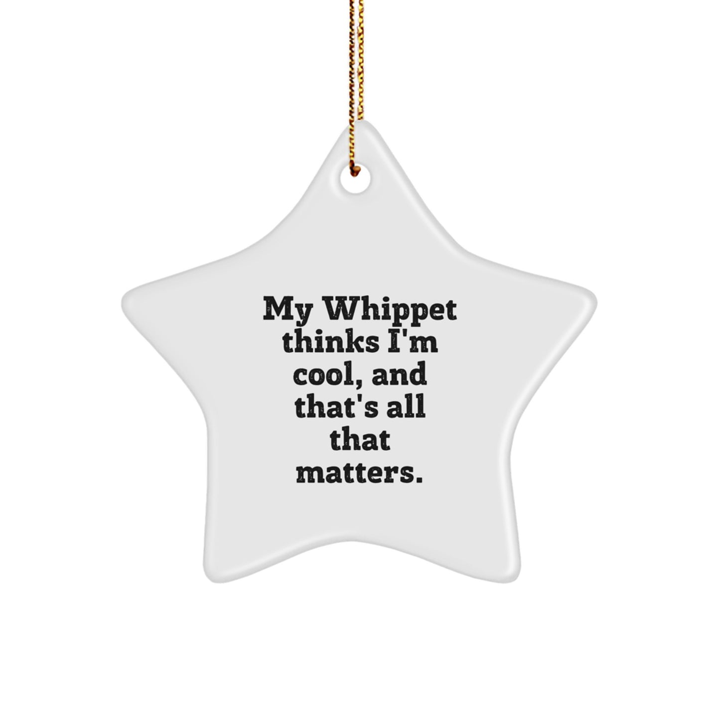 Funny Whippet Dog Christmas Star Ornament Gifts from Friends for Whippet Lovers - Image 1