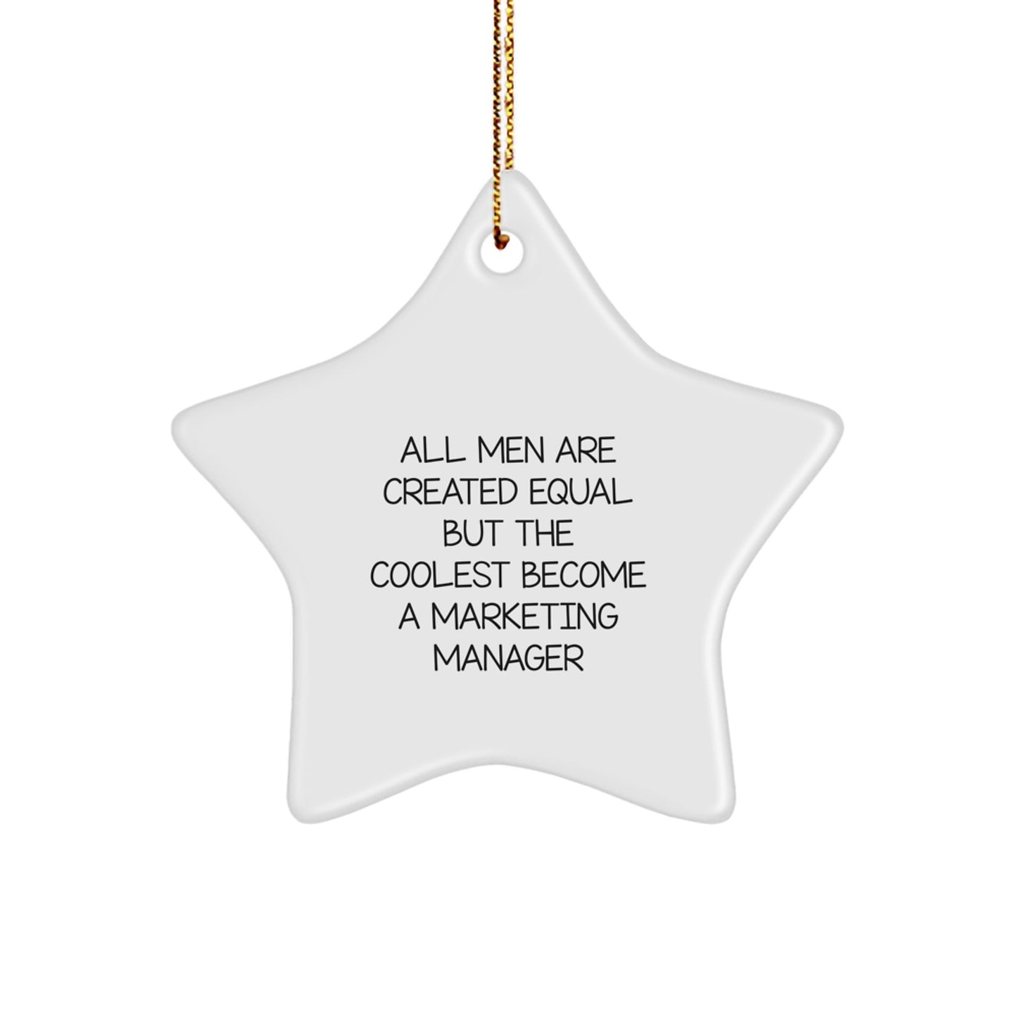 Marketing Manager Star Ornament Funny Quote Gifts for Men Christmas Unique - Image 1