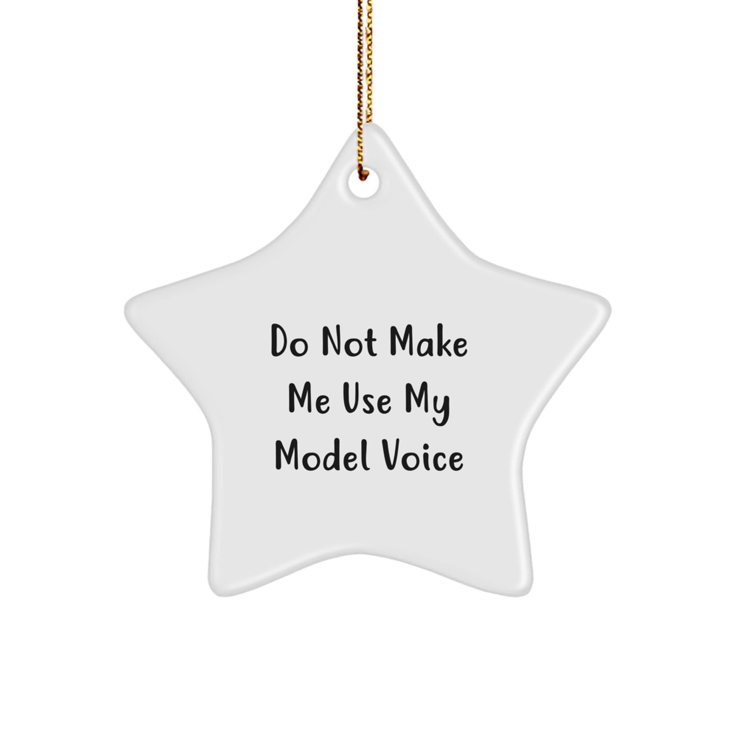 Funny Model Star Ornament Gift from Friends for Christmas Unique Present - Image 1